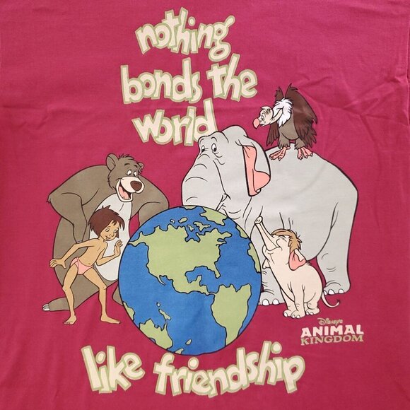 Disney World Animal Kingdom Vintage T-Shirt Jungle Book Friendship 90s Medium - Picture 3 of 11